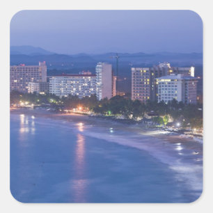 Mexico, Guerrero, Ixtapa. Ixtapa-hotels langs Vierkante Sticker