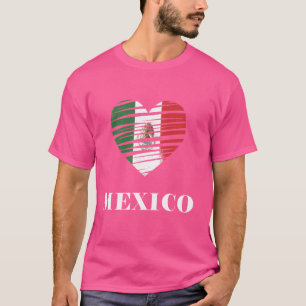 Mexico Hart Mexicaanse Vlag Roots Español Proud T-shirt