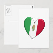 Mexico Heart Flag Briefkaart (Voorkant / Achterkant)