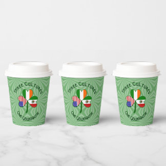 Mexico Ireland USA Shamrock Personalized Text Papieren Bekers