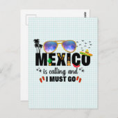 Mexico is aan het bellen en ik moet gaan Vaceren Briefkaart (Voorkant / Achterkant)