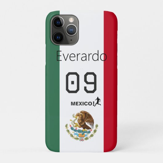 Mexico Jersey Stijl Aangepaste Naam Nummer Trots Case-Mate iPhone Case (Achterkant)
