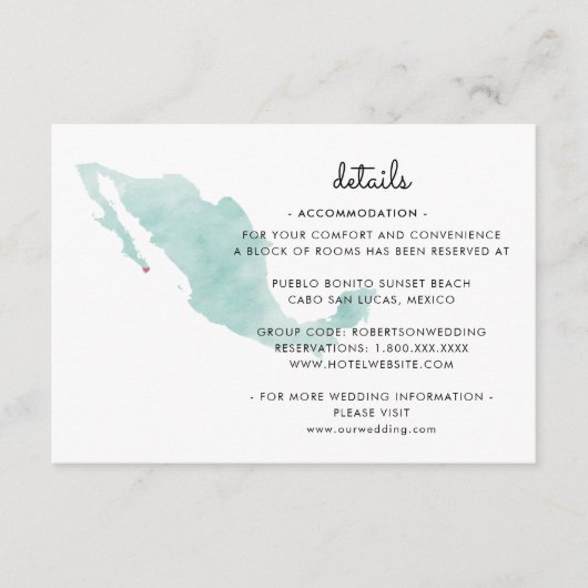 Mexico kaart | Cabo | Details (Voorkant)