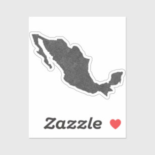 Mexico kaart ontwerp met verborgen grenzen sticker