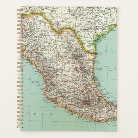 Mexico - Kaart van Mexico Planner (Voorkant)