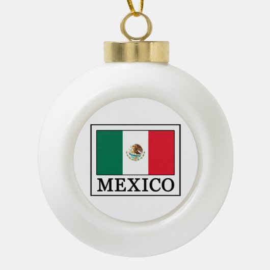 Mexico Keramische Bal Ornament (Voorkant)