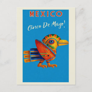 Mexico Kleurrijke Vogel Cinco De Mayo Briefkaart