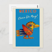Mexico Kleurrijke Vogel Cinco De Mayo Briefkaart (Voorkant / Achterkant)