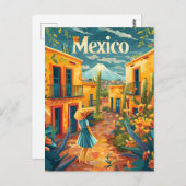Mexico kunst briefkaart (Voorkant / Achterkant)