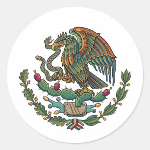 Mexico landswapen symbool embleem vlag ronde sticker