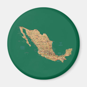 Mexico Map Magnet Magneet