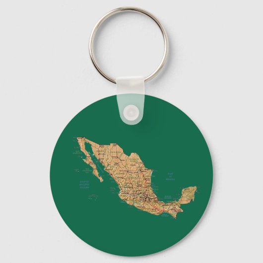 Mexico Map Sleutelhanger (Voorkant)