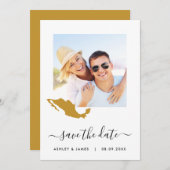 Mexico Map Wedding Save the Date Kaart (Voorkant / Achterkant)
