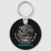 Mexico & Mexicaans Eagle embleem, vlag mode /zwart Sleutelhanger (Achterkant)