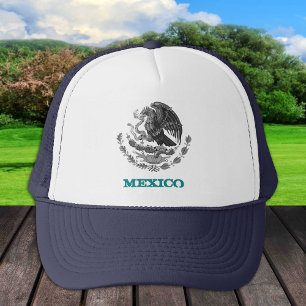 Mexico & Mexicaans Eagle embleem, vlag mode /zwart Trucker Pet