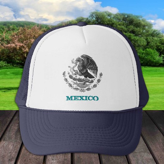 Mexico & Mexicaans Eagle embleem, vlag mode /zwart Trucker Pet