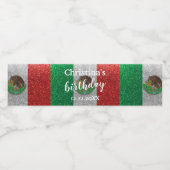 Mexico Mexicaans Glitter Verjaardagsfeest Bruiloft Waterfles Etiket (Enkel label)