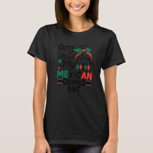 Mexico Mexicaans Mexico Vlag Schattig Tot Mijn Mex T-shirt