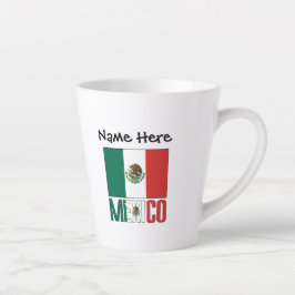 Mexico Mexicaanse vlag gepersonaliseerd Latte Mok