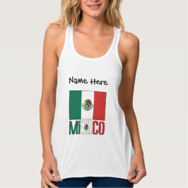 Mexico Mexicaanse vlag gepersonaliseerd Tanktop