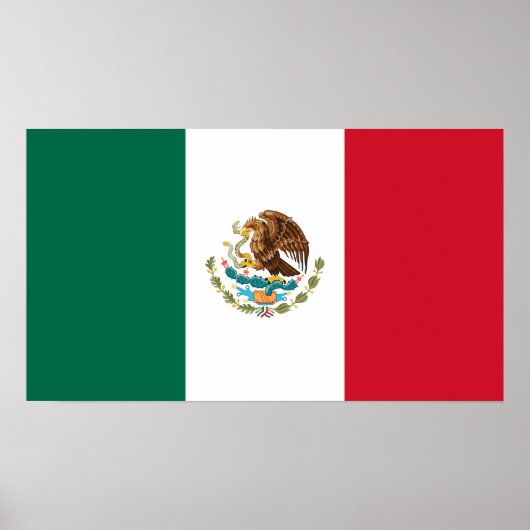 Mexico - Mexicaanse vlag Poster (Voorkant)
