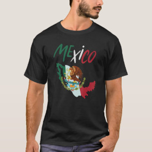 Mexico Mexicaanse Vlag Vintage Trots Retro Kleding T-shirt