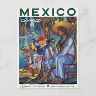  Mexico - Mexican Travel Tourism ArtWork Briefkaart