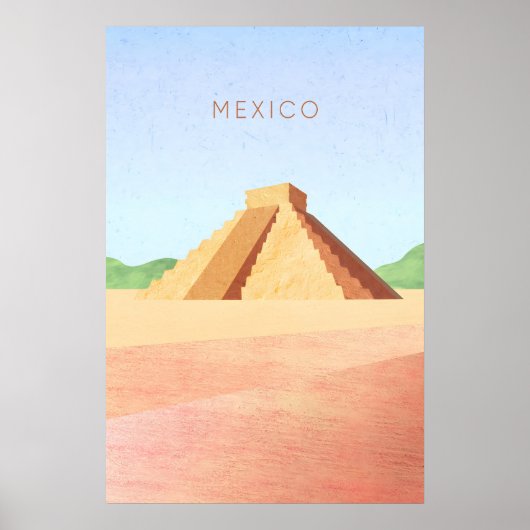 Mexico Minimaal Reisposter Poster (Voorkant)