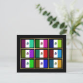 Mexico Multihue Flags Briefkaart (Staand voorkant)