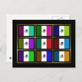 Mexico Multihue Flags Briefkaart (Voorkant / Achterkant)