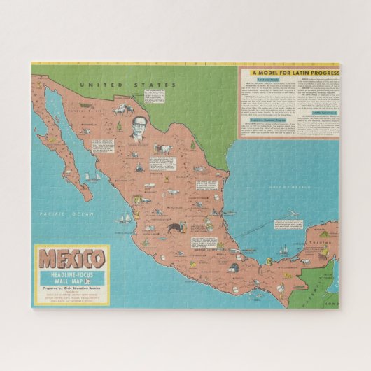 Mexico - Muur met focus en hoofddoel Legpuzzel (Horizontaal)