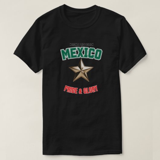 Mexico National Pride Edition Basic Donkere T-Shir T-shirt (Design voorkant)