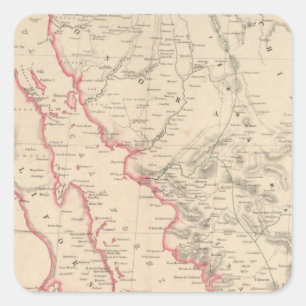 Mexico, Noordwestelijke Staten Vierkante Sticker