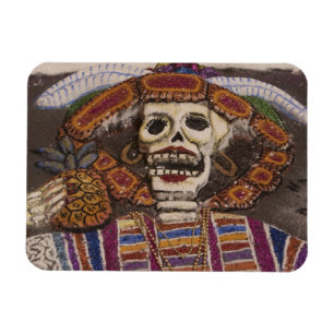 Mexico, Oaxaca. Zandtapijt (tapete de arena) Magneet
