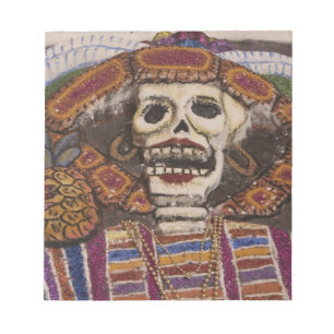 Mexico, Oaxaca. Zandtapijt (tapete de arena) Notitieblok