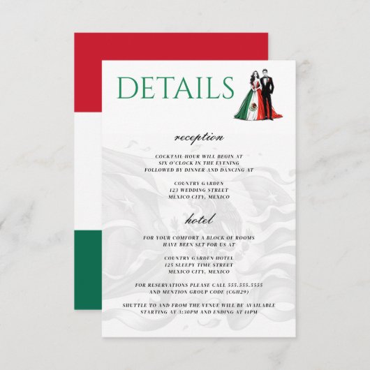 Mexico Paar Informatiekaartje (Voorkant / Achterkant)