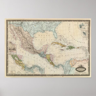 Mexico, Panama, Midden-Amerika Poster