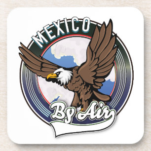 Mexico per vliegtuigreis patch. bier onderzetter