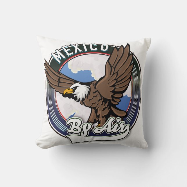 Mexico per vliegtuigreis patch. kussen (Voorkant)