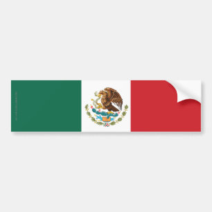 Mexico Plain Flag Bumpersticker