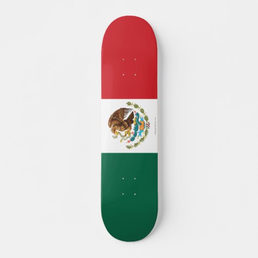 Mexico Plain Flag Skateboard (Voorkant)