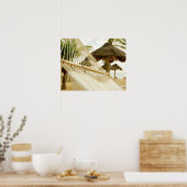 Mexico, Playa Del Carmen, hammock op strand Poster (Keuken)
