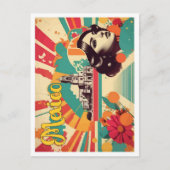 Mexico Pop Art Travel Illustration Briefkaart (Voorkant)