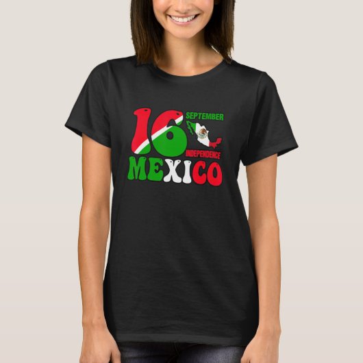 Mexico Pride Independence Day 2022 Mexicaanse vlag T-shirt (Voorkant)