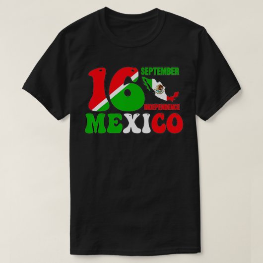  Mexico Pride Independence September 16 Mex T-shirt (Design voorkant)