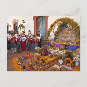 Mexico, provincie Oaxaca, Ocotlan, studenten in Briefkaart