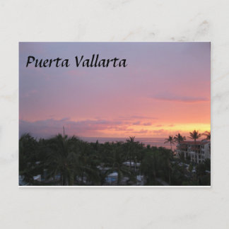 Mexico Puerta Vallarta zonsondergang Briefkaart