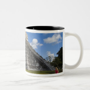 Mexico, Quintana Roo, nabij Cancun, Chichen 4 Tweekleurige Koffiemok