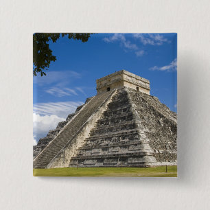 Mexico, Quintana Roo, nabij Cancun, Chichen 5 Vierkante Button 5,1 Cm