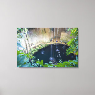 Mexico, Quintana Roo, nabij Chichen Itza, Canvas Afdruk